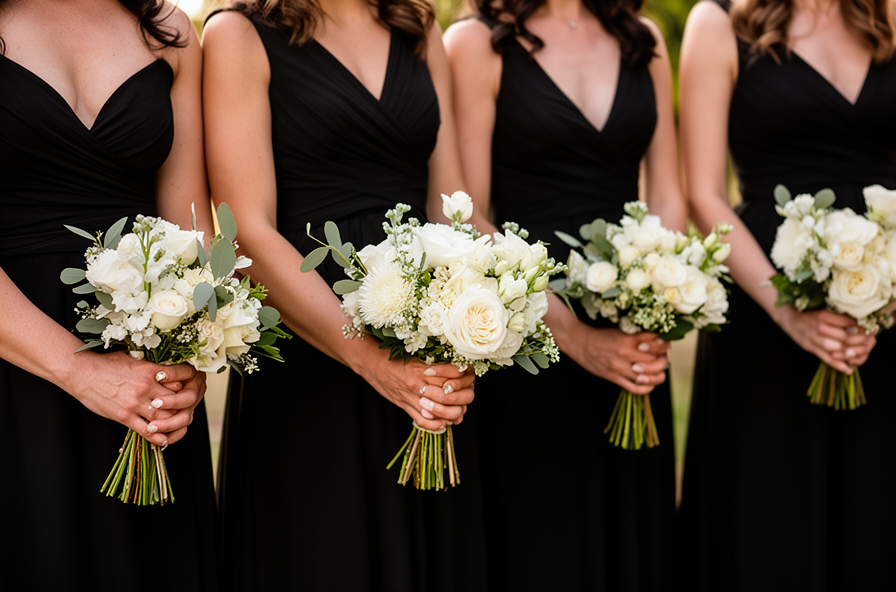 black bridesmaid dresses