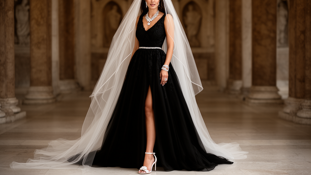 Accessories for a Black Wedding Dress