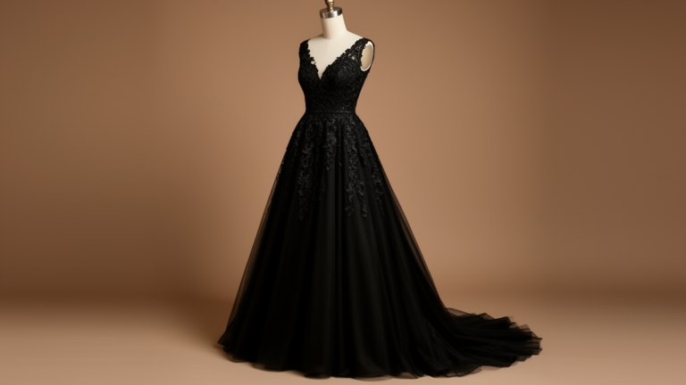 The Most Flattering Black Wedding Dress for Your Shape