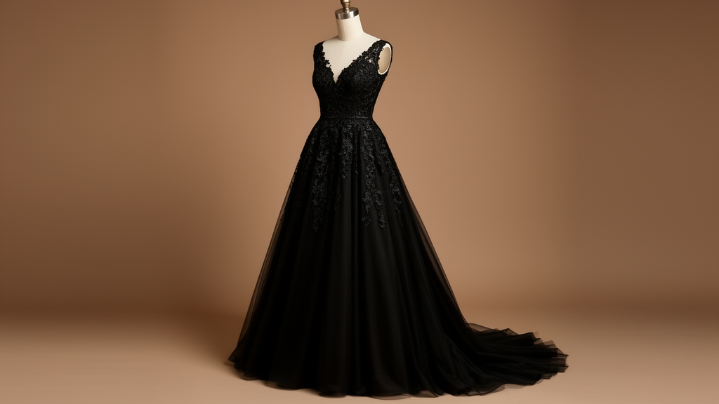 The Most Flattering Black Wedding Dress for Your Shape