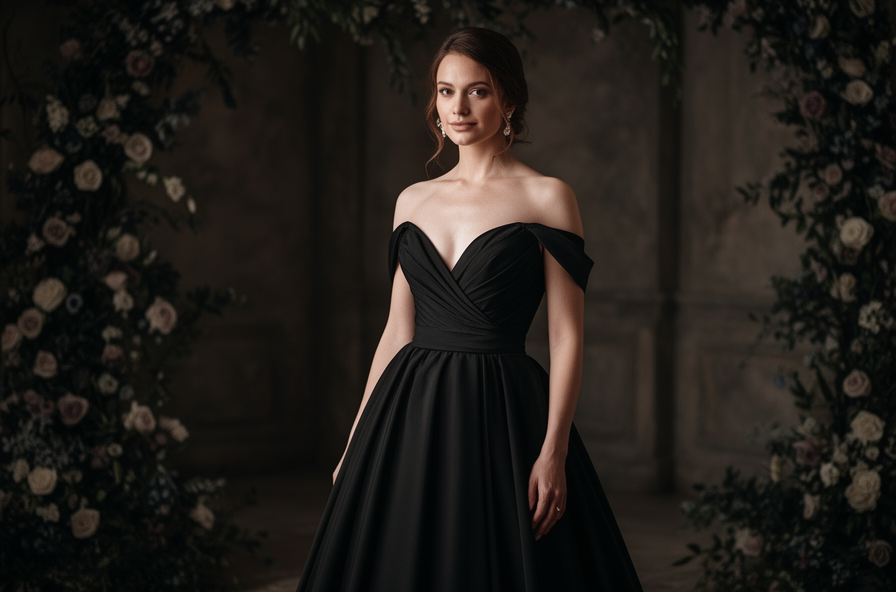 black wedding dress