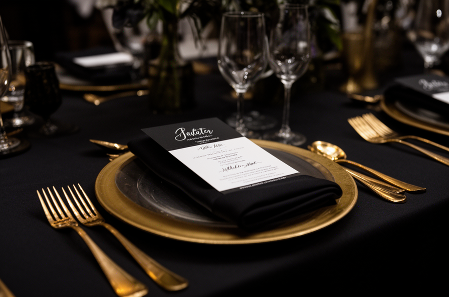 black wedding theme