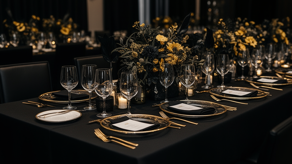 Black & Moody Wedding Theme Ideas