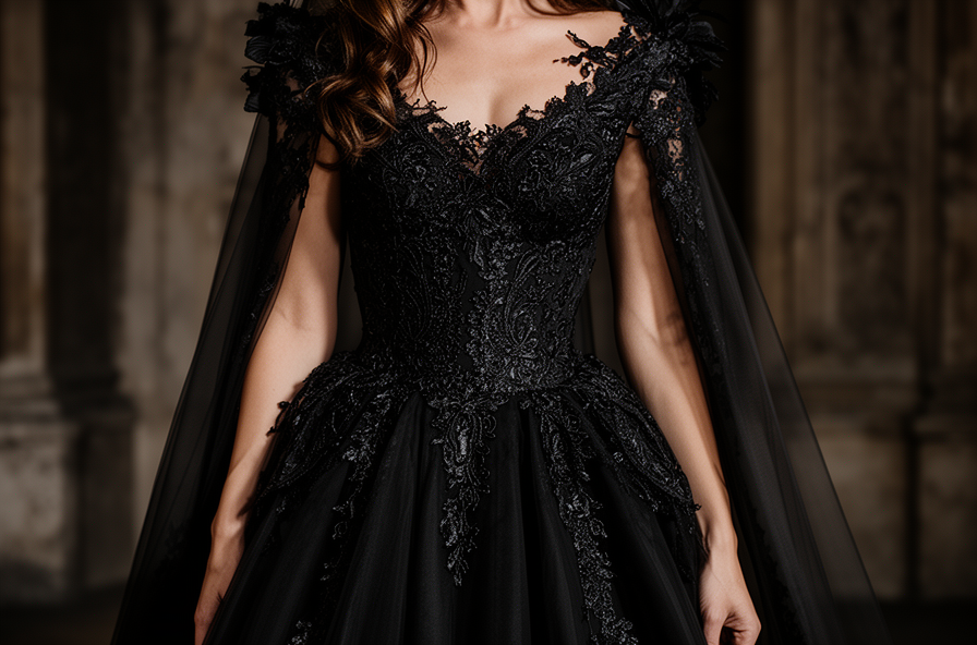 gothic wedding dress