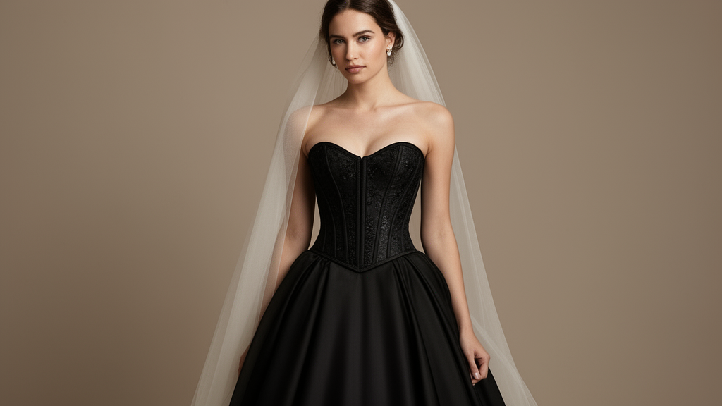 Black Corset Wedding Dresses: Structured Romance