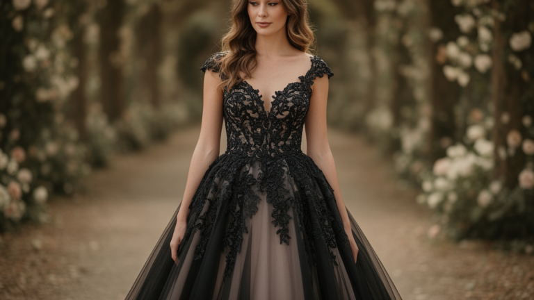 Black Lace Wedding Dresses: Romantic Drama