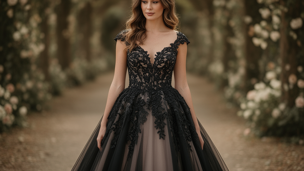 Black Lace Wedding Dresses: Romantic Drama