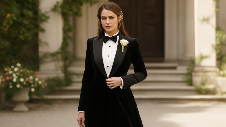 Black Tuxedo Wedding Dress